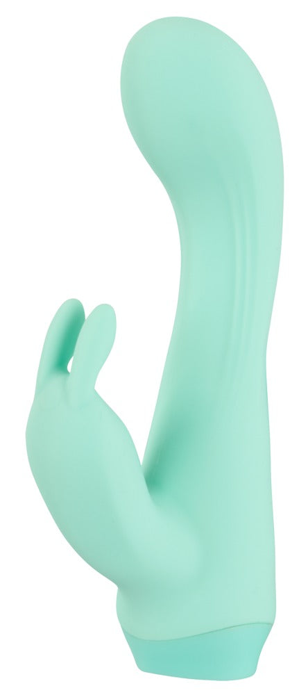 Pastelgrøn mini rabbit-vibrator til G-punkt og klitoris