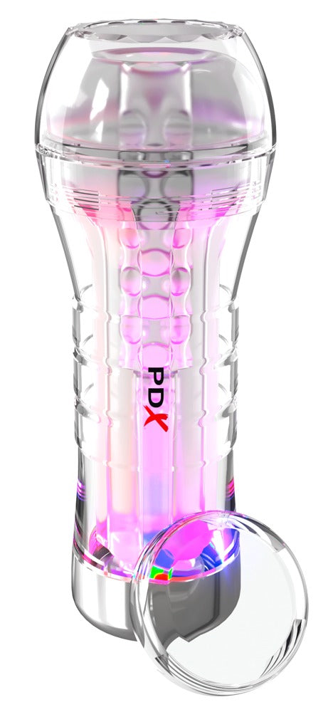 PDX Elite ViewTube XXL See-Thru EZ-Grip LED Stroker
