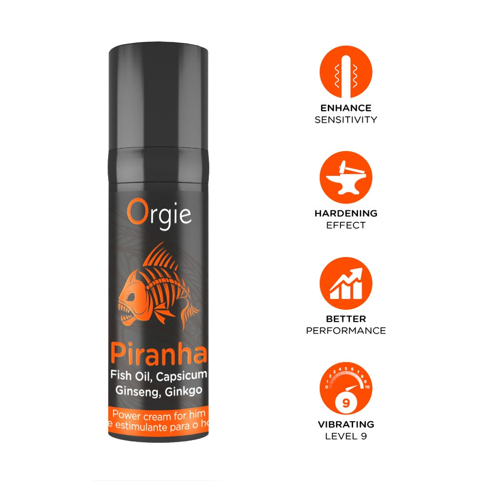 Piranha Power Cream med intensitet 9/10 fra Orgie