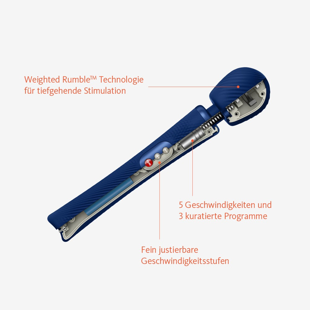 Premium massage wand med skridsikkert håndtag og silikoneoverflade