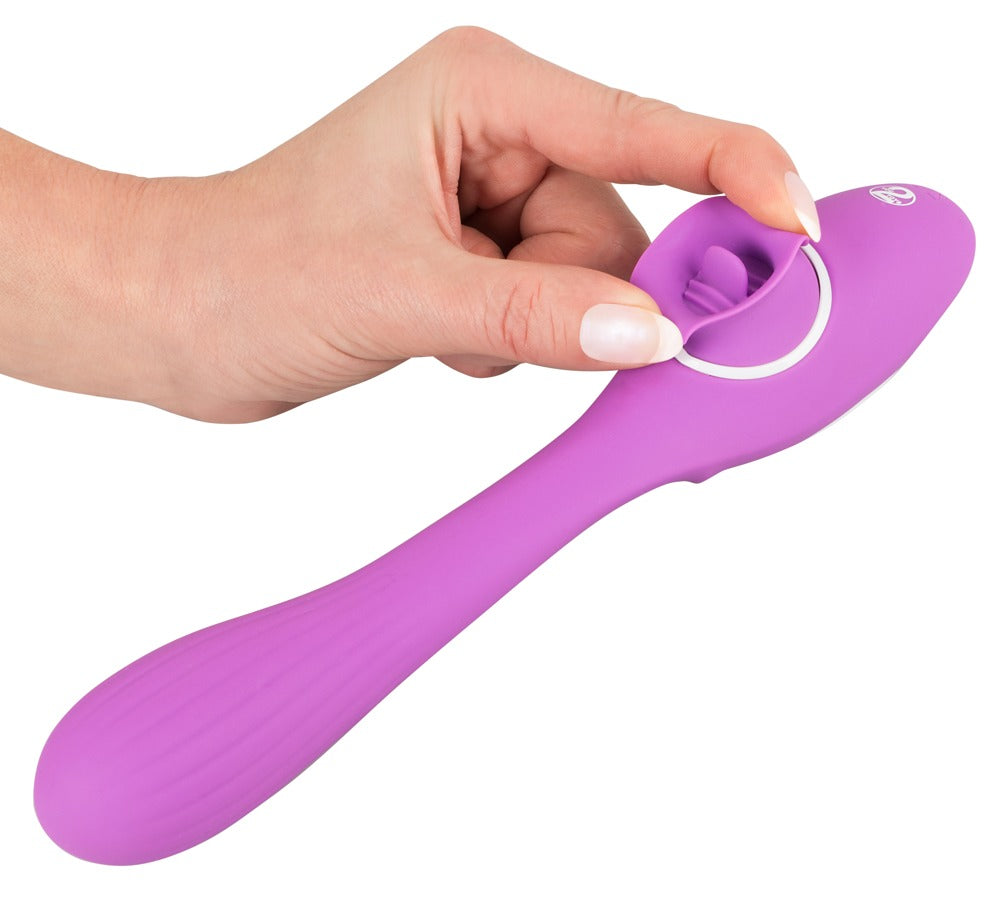 Lilla rabbit vibrator med 10 vibrationer og 10 slikkemønstre