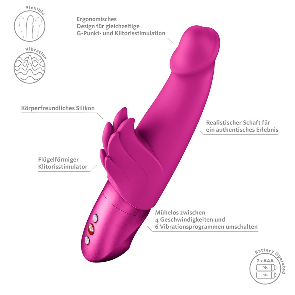 Rabbit vibrator med dobbelt stimulation, 6 vibrationsmønstre og 4 hastigheder