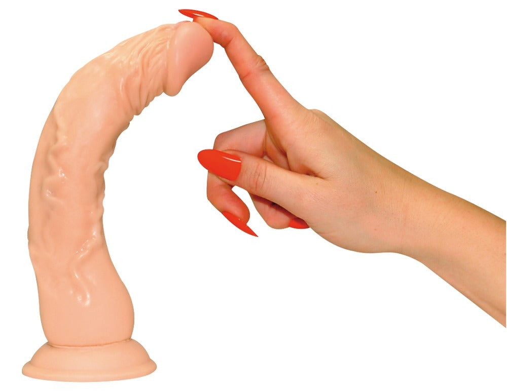 Realistisk dildo på 23 cm med markerede årer og glans