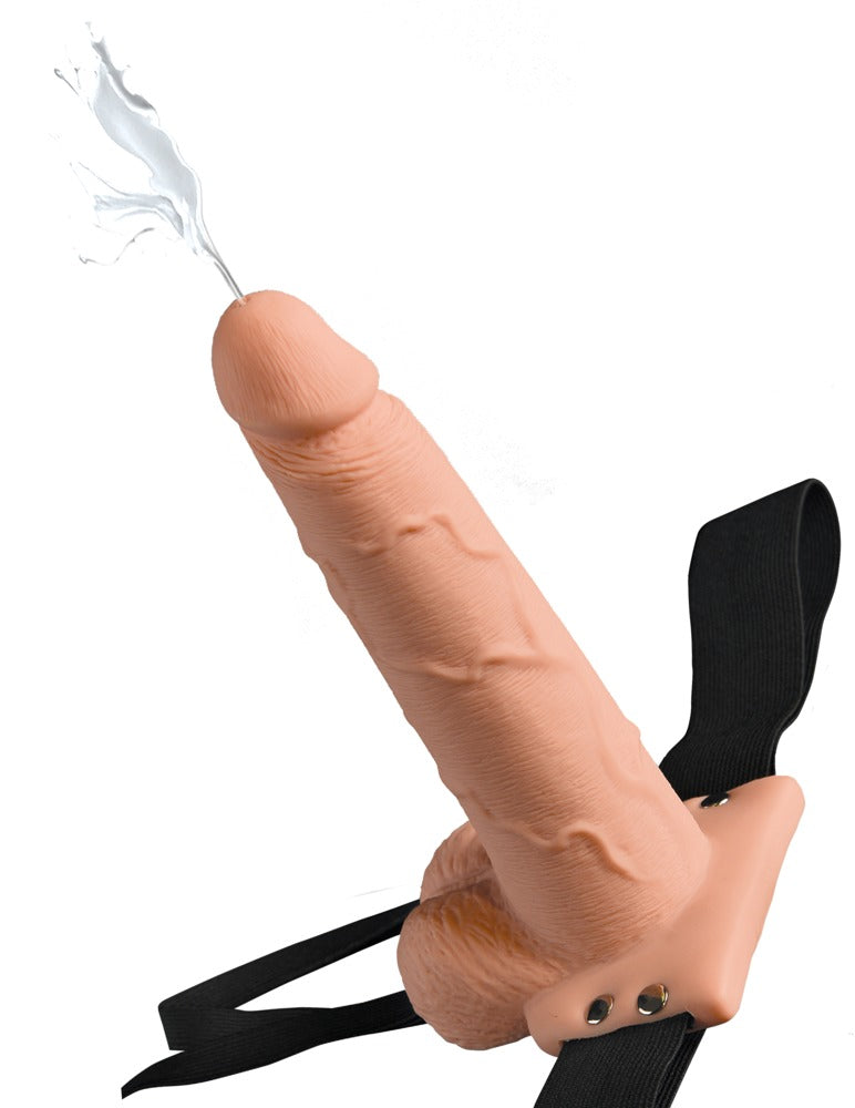 Hult strap-on sleeve med squirting-funktion og naturtro form