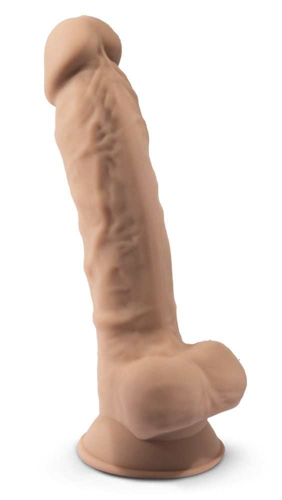 Realistisk silikone dildo med Silexpan-kerne og memory-effekt
