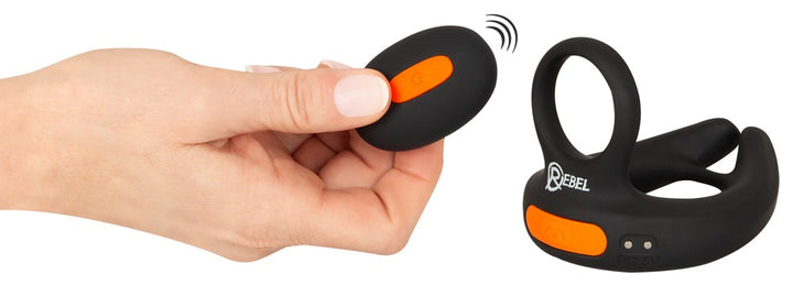 Rebel RC testikelvibrator med trådløs fjernbetjening