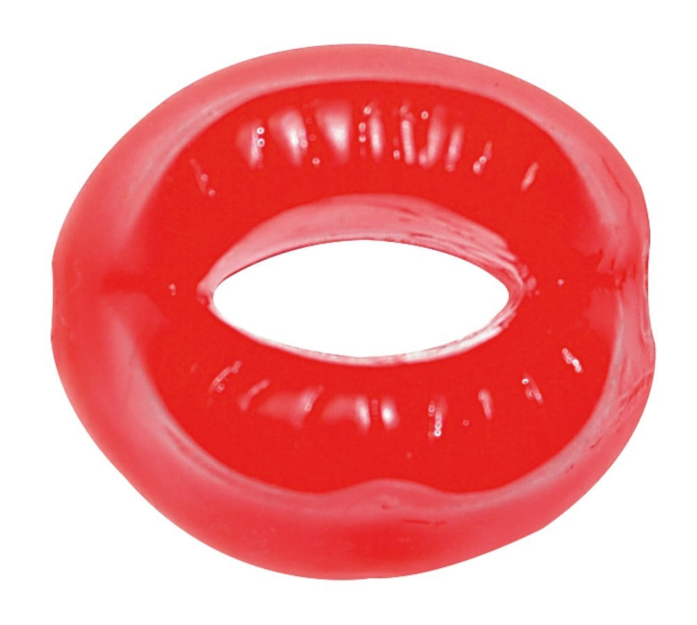 Rødt 9-dels sexlegetøjssæt med vibrator, dildo, sleeves og ringe
