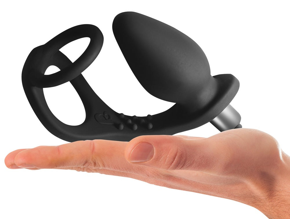 Rocks Off RO-ZEN cock ring med vibrerende anal plug