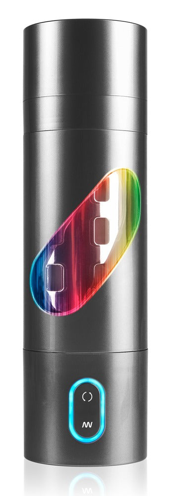 USB-opladelig masturbator med 9 rotationsfunktioner og LED-lys