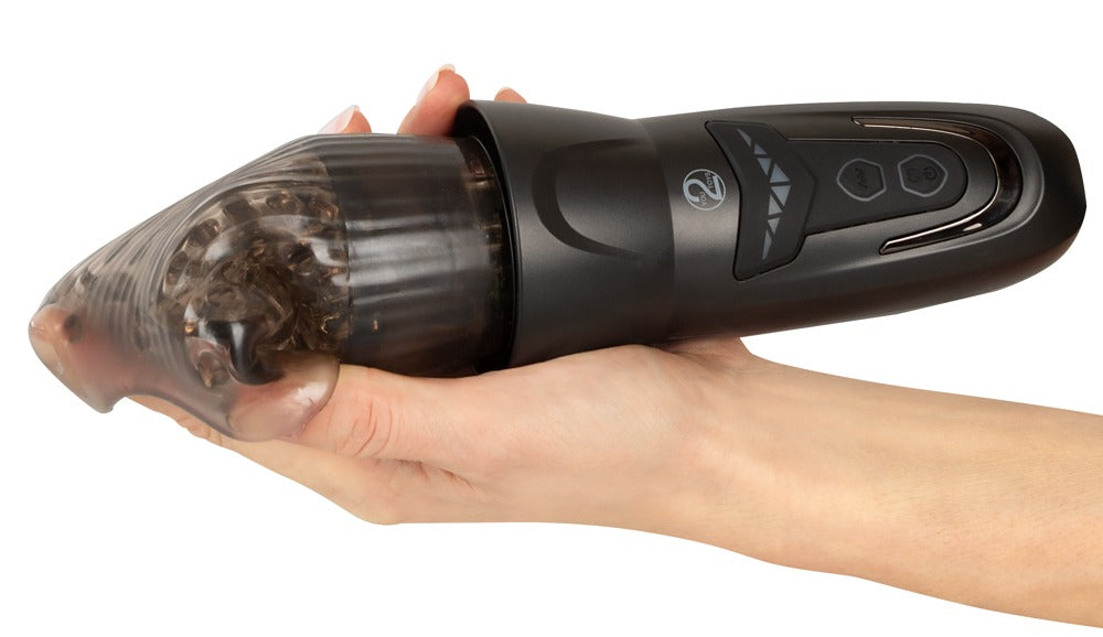 Automatisk masturbator med rotation, thrust og 10 vibrationsmønstre