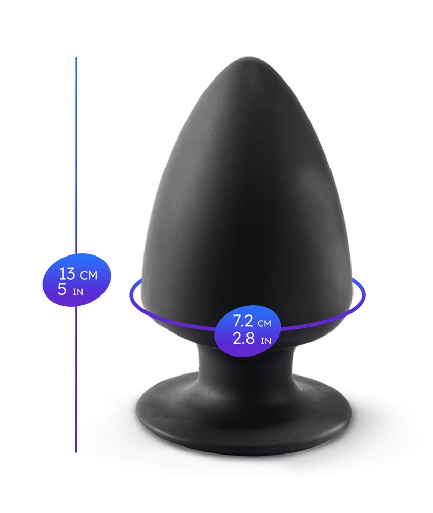 Sort anal plug til temperaturleg og stretching
