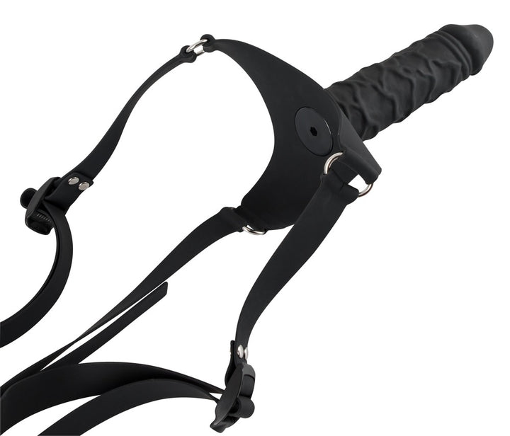 Silikone strap-on dildo på 17 cm til pegging og rolleskift