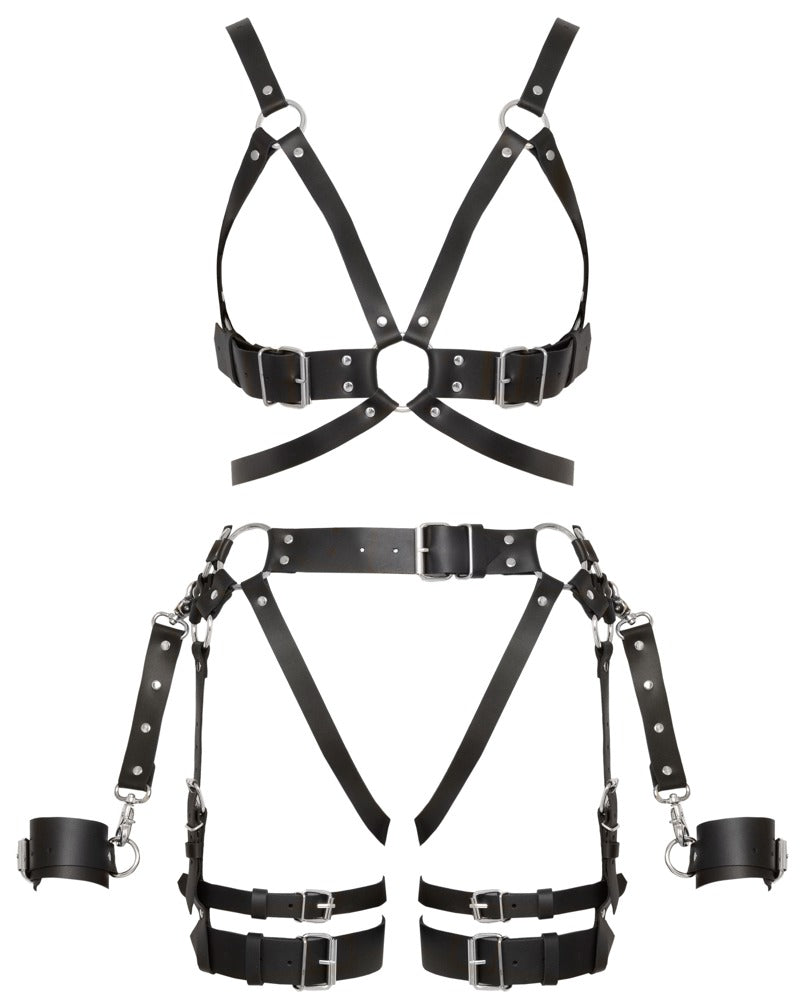 ZADO BDSM outfit i sort læder leveret diskret fra Eterna Nordisk