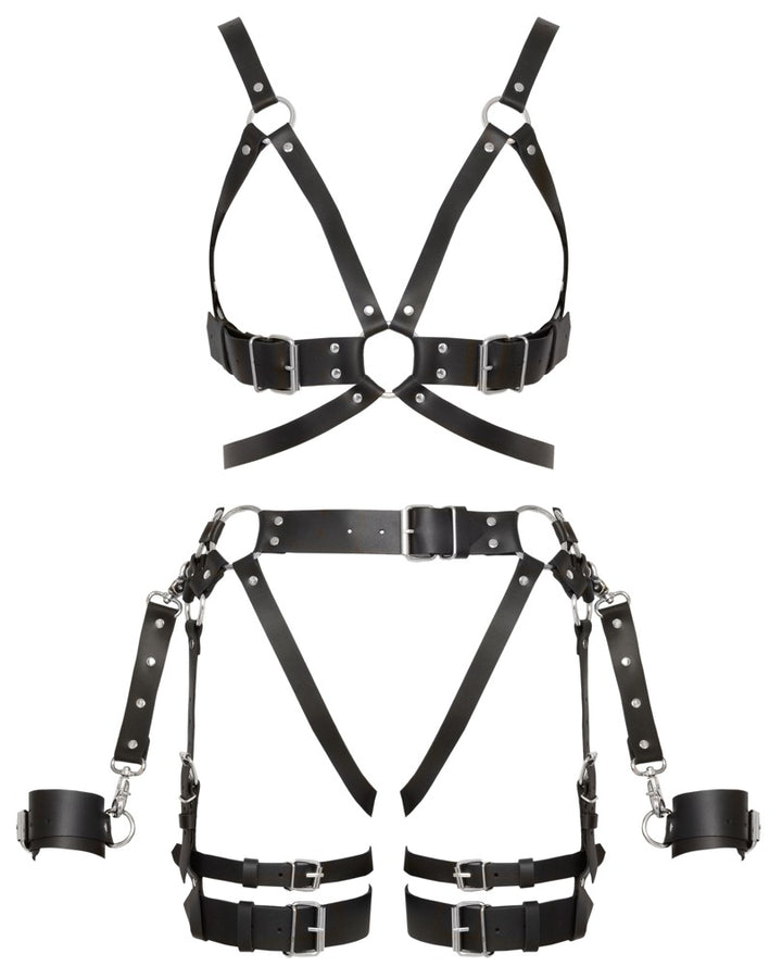 ZADO BDSM outfit i sort læder leveret diskret fra Eterna Nordisk