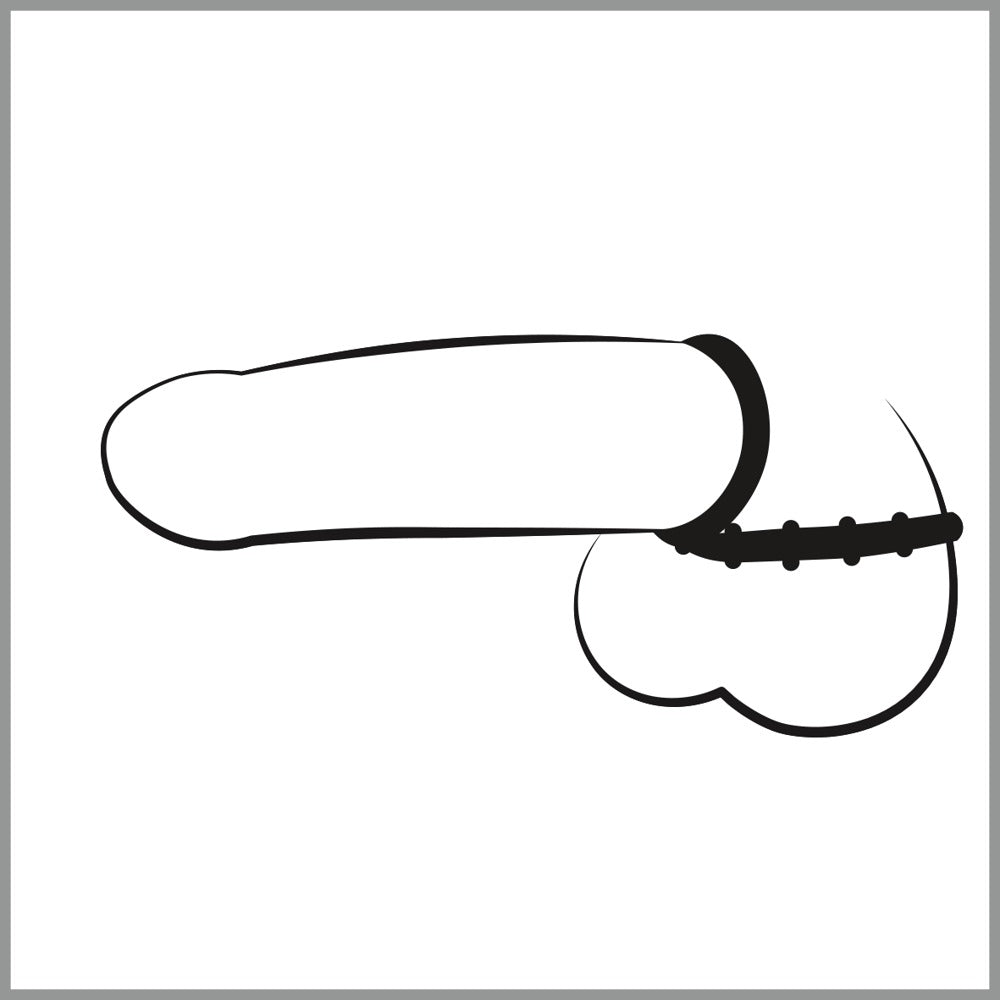 Steely Cockring med ringdiametre på ca. 2,4 cm og 3,7 cm