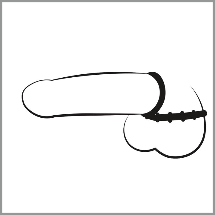 Steely Cockring med ringdiametre på ca. 2,4 cm og 3,7 cm