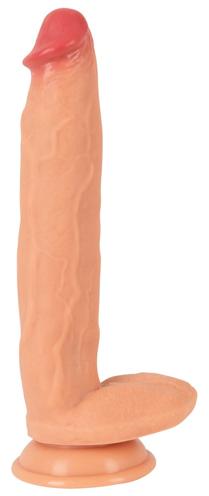 Hudfarvet XXL dildo til erfarne brugere og hands-free leg