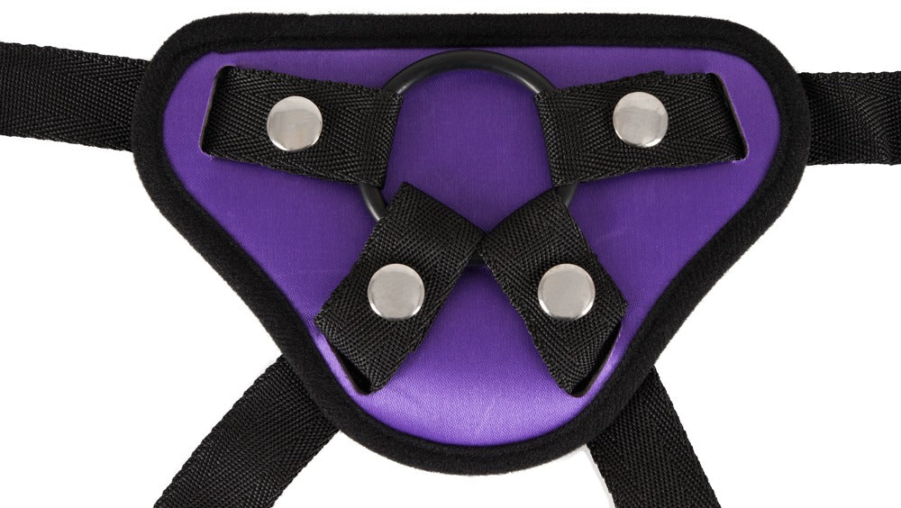 Strap-on harness med ringe i 4, 4,5 og 5 cm
