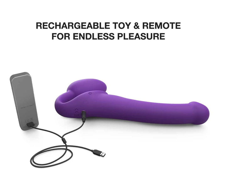 Vandtæt Strap-On-Me vibrator med skaft og indsatsdel