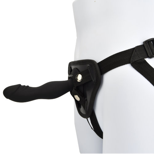 Komplet strap-on kit med sugekop dildo og 2 O-ringe