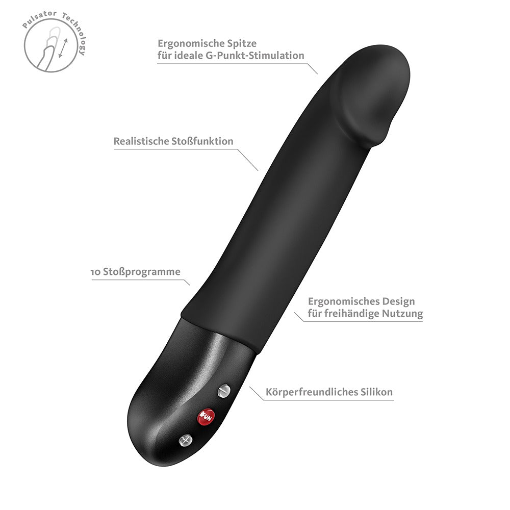 Genopladelig thrusting vibrator i silikone og ABS fra Fun Factory