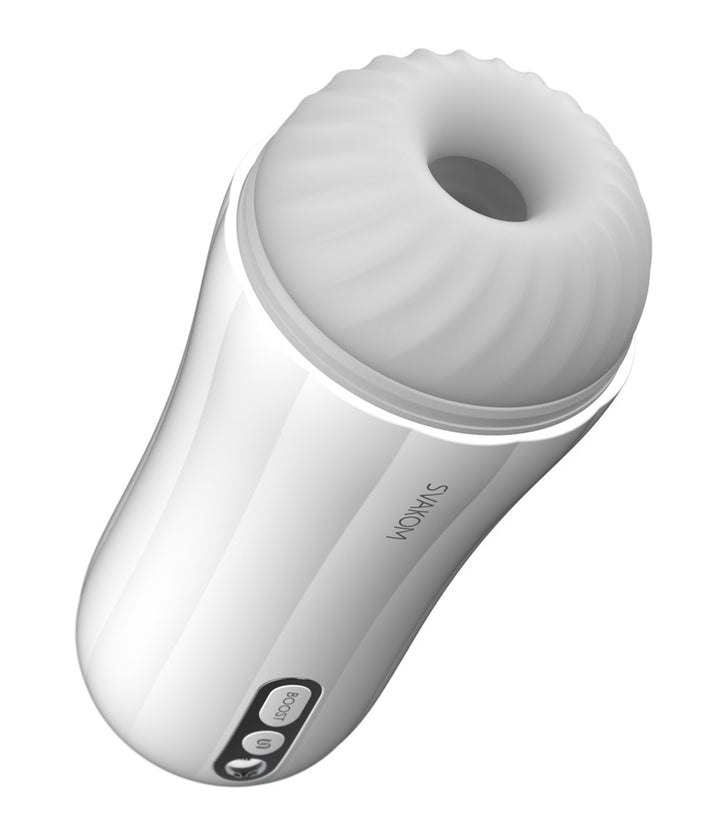 Genopladelig masturbator med LED-display og aftagelig sleeve