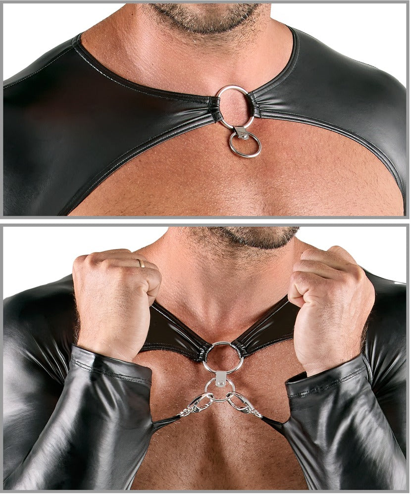 Langærmet Svenjoyment-bolero med karabinhager til soft bondage