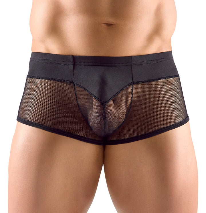 Svenjoyment Emphasising Pants i sort microfiber og transparent net