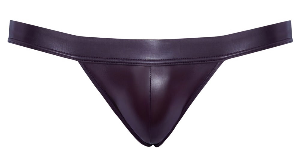 Bagsiden af lilla Svenjoyment-jockstrap med åbent design