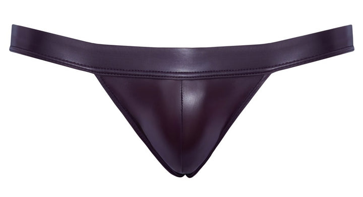 Bagsiden af lilla Svenjoyment-jockstrap med åbent design