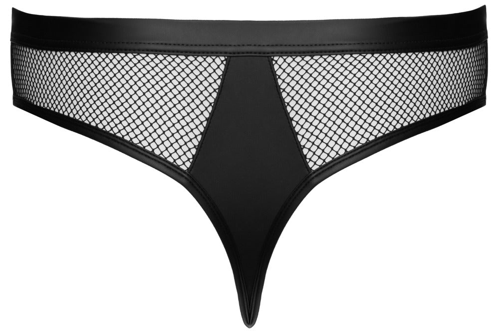 Svenjoyment M Thong Net med fremhævende front og dekorative ringe