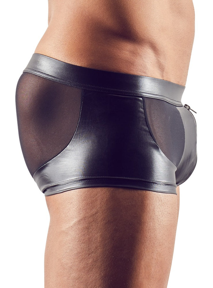 Forsiden af Svenjoyment-boxershorts med underlagt lynlås