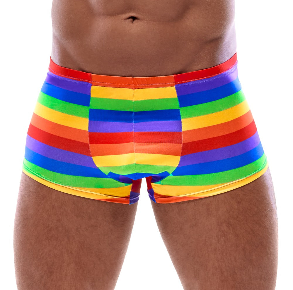 Svenjoyment regnbue boxershorts til mænd med farverige striber