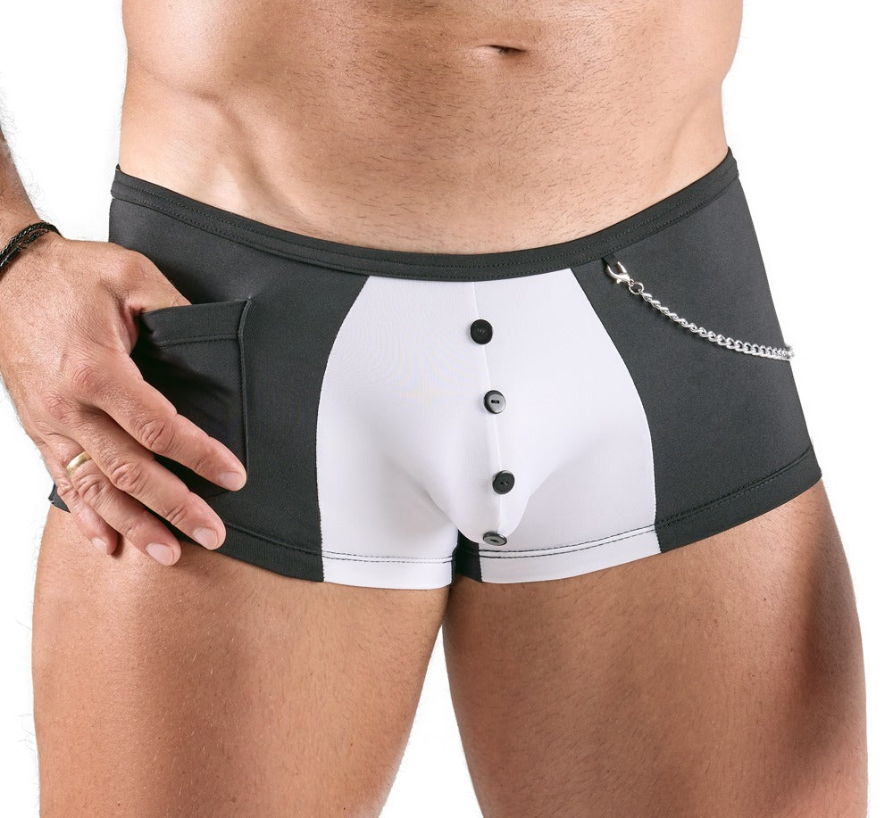 Svenjoyment Service Style Pants med knapper og frontlomme