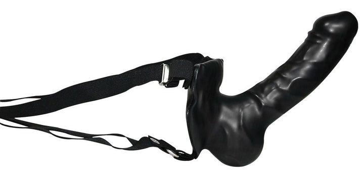Switch strap-on dildo med sele i sort latex fra You2Toys