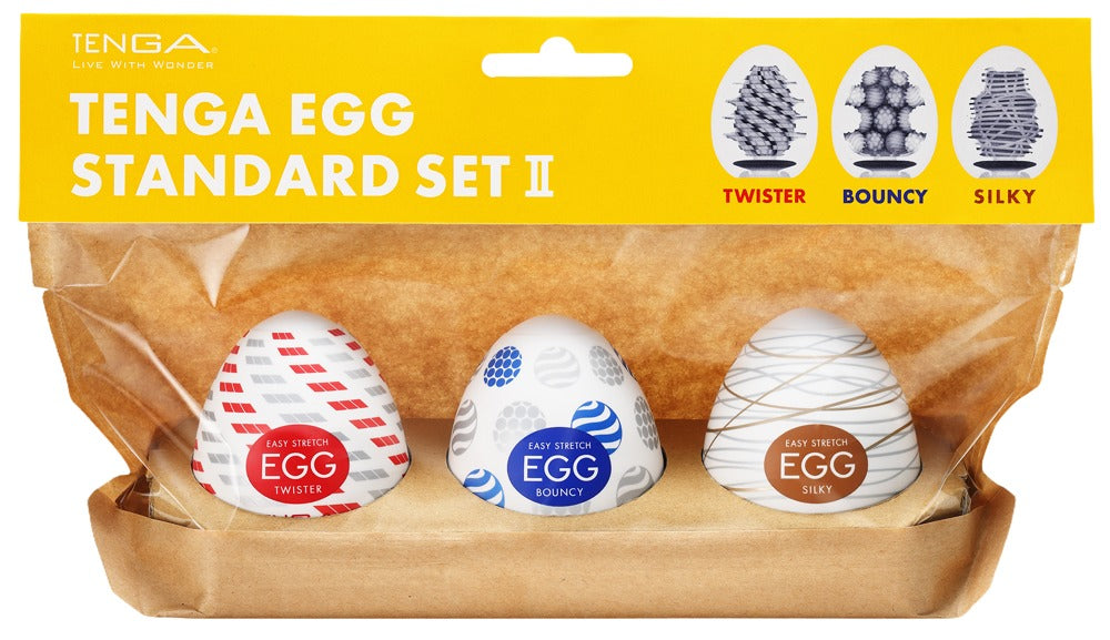 TENGA Egg Standard 3 Pack med tre kompakte engangs-masturbatorer