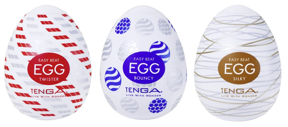 TENGA Egg sæt med Twister, Bouncy og Silky teksturer