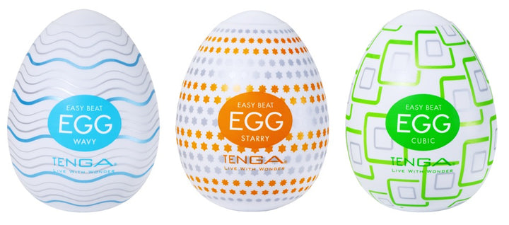 TENGA Egg sæt med Wavy, Starry og Cubic teksturer