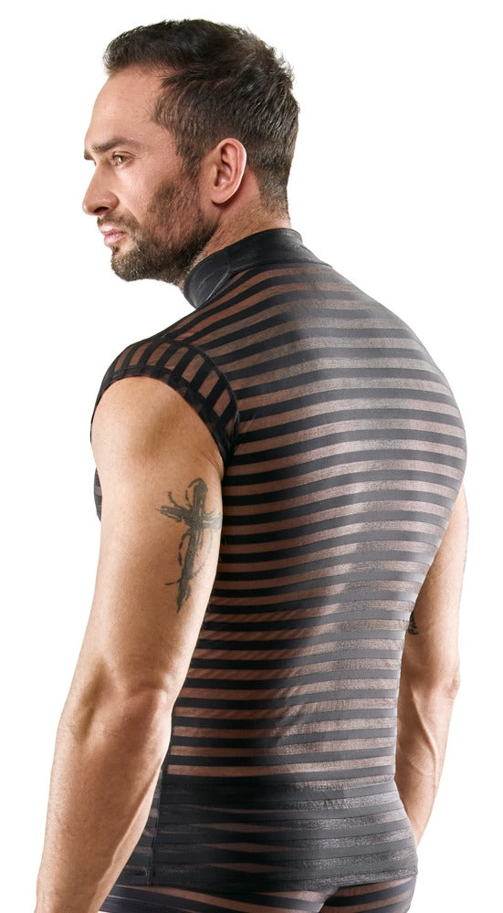 Kropsnært herrelingeri i transparent stripe-design fra Svenjoyment