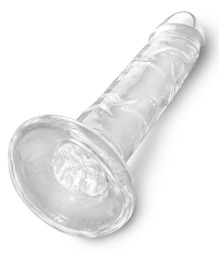 Transparent realistisk dildo på 17,8 cm med fleksibel TPE