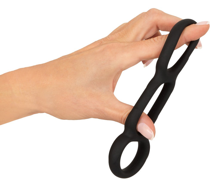 Fleksibel triple penis- og testikelring med tre ringe