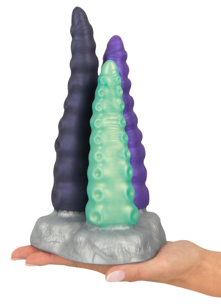Triple Tentacle fantasy dildo med tre fleksible tentakler og sugekop