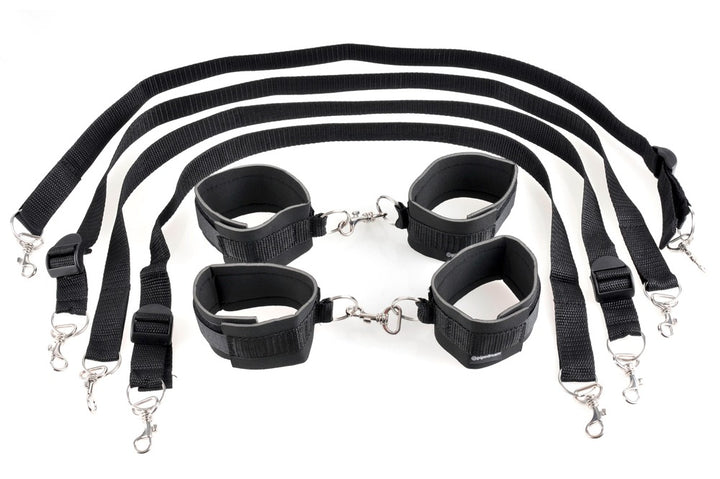 Under Bed Restraint Kit med håndmanchetter og ankelmanchetter