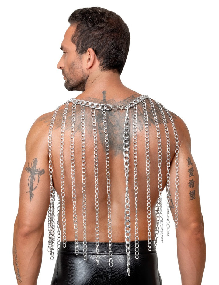 Body chain der kan bæres som krave, bælte eller hoftekæde