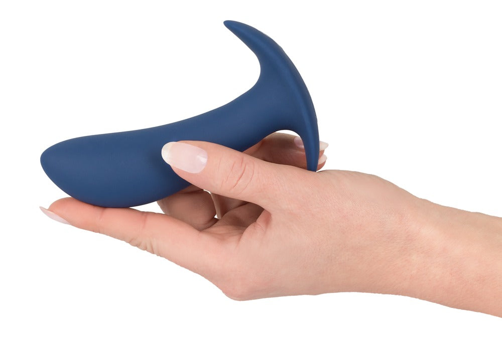Vibrerende buttplug med fjernbetjening og bred base