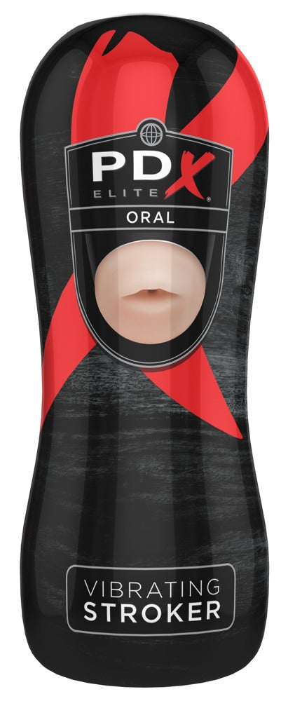 Vibrerende oral stroker med aftagelig sleeve og vibro-bullet