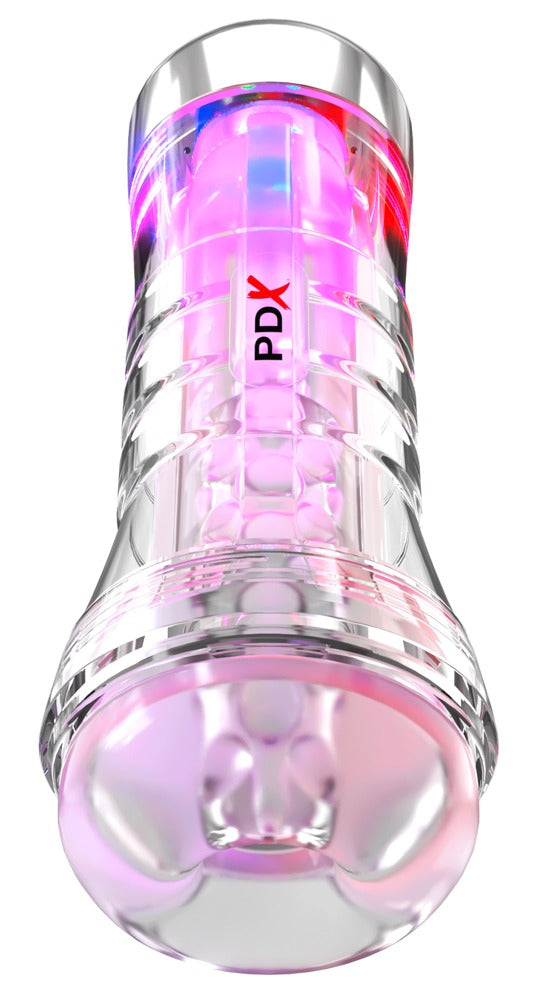 PDX Elite ViewTube XXL See-Thru EZ-Grip LED Stroker
