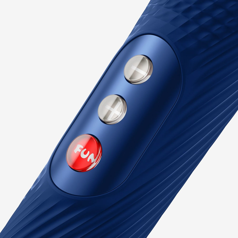 Kraftfuld wand vibrator med fleksibel hals og rillet massagehoved