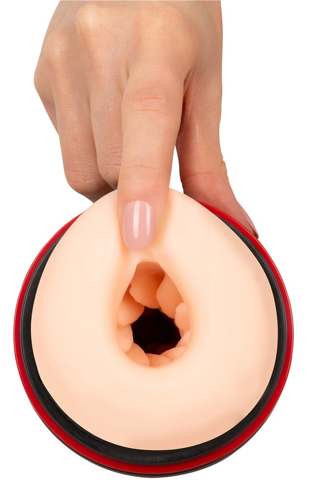 Automatisk masturbator med 10 vibrationer og 7 tryktilstande