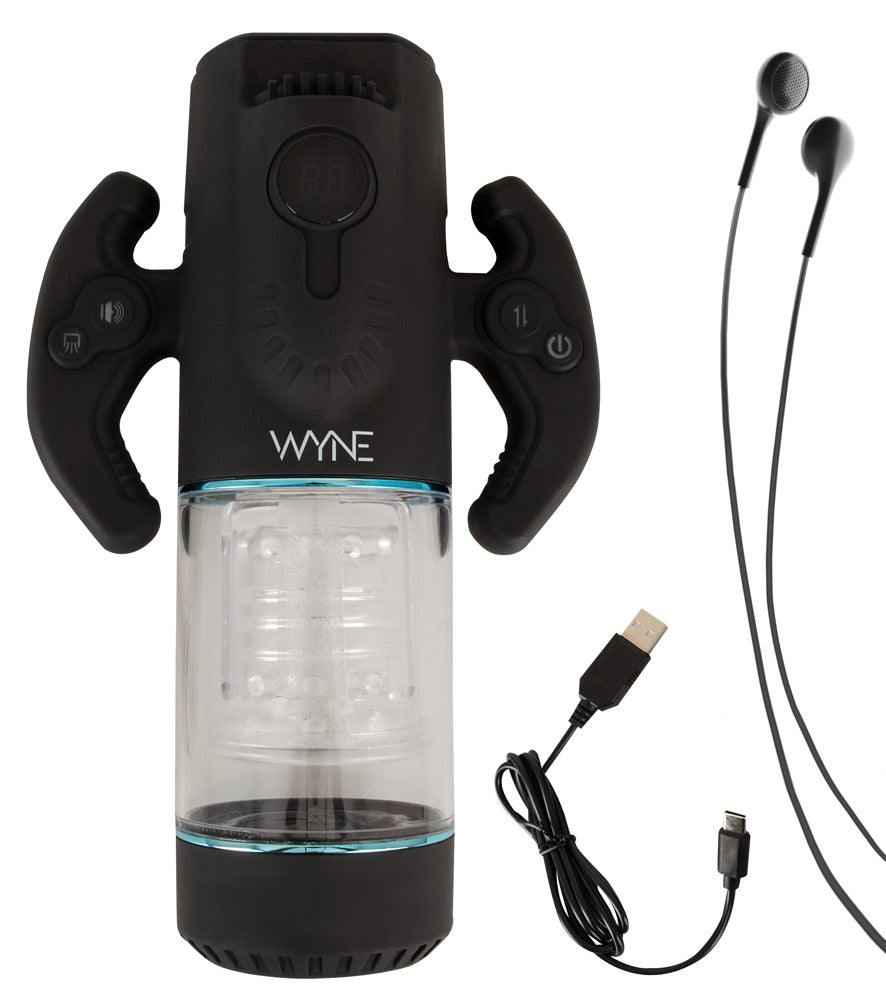 Elektrisk masturbator med 9 massageprogrammer og 9 suction-niveauer